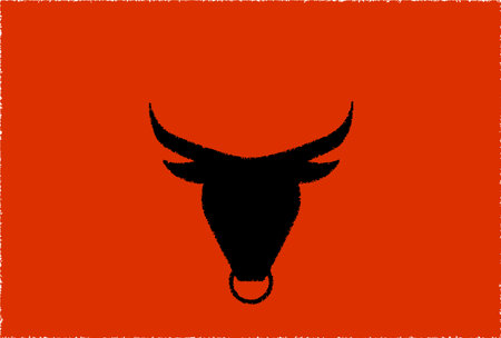 New Year's card of cow silhouette 2021