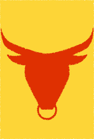 New Year's card of cow silhouette 2021