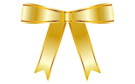 Gorgeous ribbon decoration with golden gradationのイラスト素材