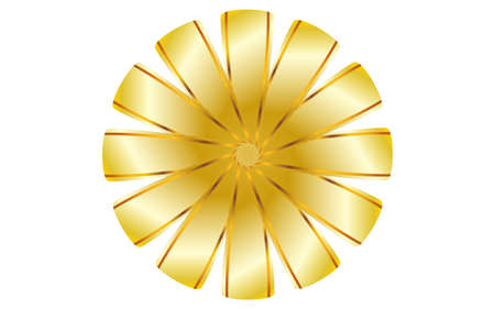 Gorgeous ribbon decoration with golden gradationのイラスト素材