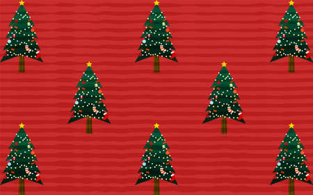 Background illustration of Christmas treesのイラスト素材