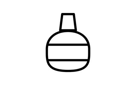 Simple eye drop icon, black and whiteのイラスト素材