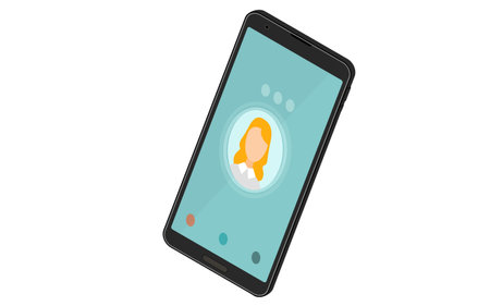 Isometric, incoming smartphone screenのイラスト素材