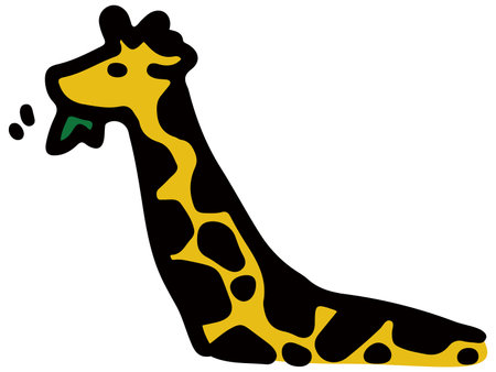 Animal Line Drawing Giraffeのイラスト素材