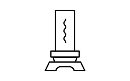 Black and white funeral icon, mortuary tabletのイラスト素材