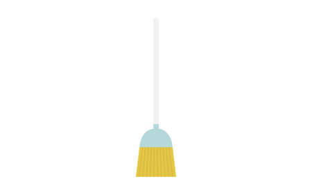 Cleaning tool: Simple ordinary broomのイラスト素材
