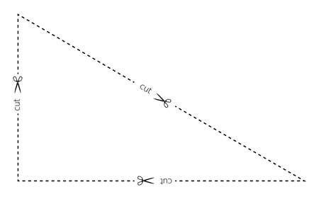 Cut line with scissors and cut lettersのイラスト素材