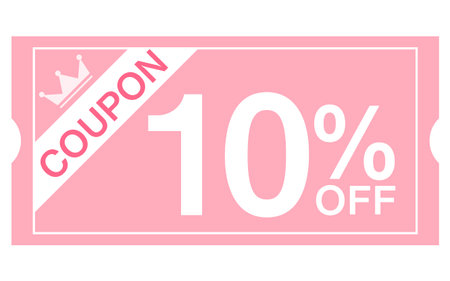 A simple 10% discount coupon for shopping