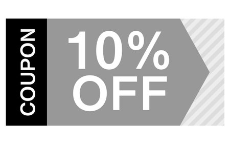A simple 10% discount coupon for shopping