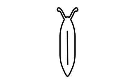 A simple icon of unpleasant pests, slugsのイラスト素材