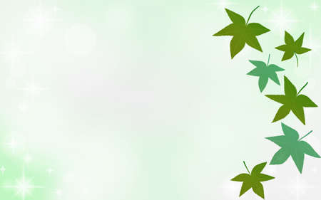 Background material of blue maple in early summer,  blue maple and glitterのイラスト素材