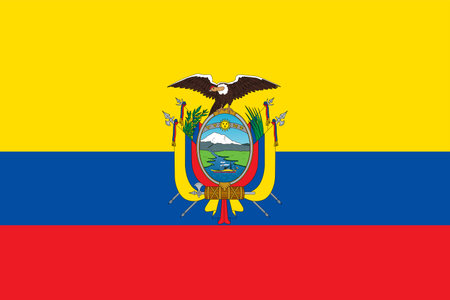 The national flag of the world, Ecuadorのイラスト素材