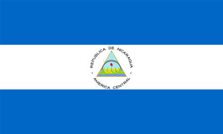 The national flag of the world, Nicaraguaのイラスト素材