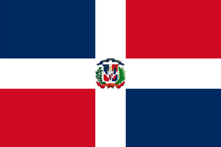 The national flag of the world, Dominican Republicのイラスト素材