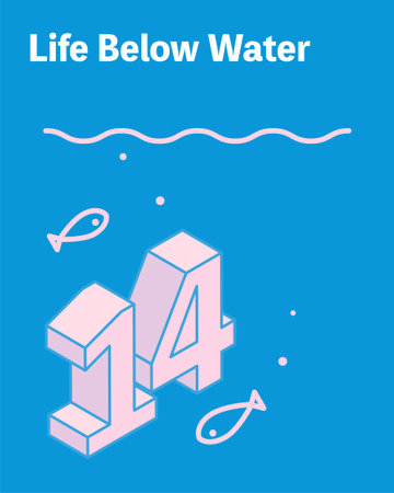 SDGs Goal 14, Life below waterのイラスト素材