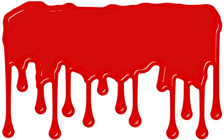 Clip art of dripping blood for Halloween and horror designのイラスト素材