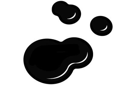 Black paint (ink) dripping downのイラスト素材