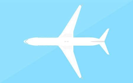 Simple airplane model, blue backgroundのイラスト素材