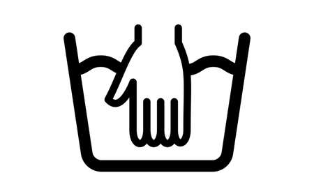 Washing indication icon, Hand wash at 40Â°Cのイラスト素材