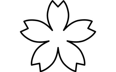 Cherry blossoms, black and whiteのイラスト素材