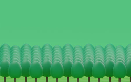 3DCG Image of wilderness, simple forest of treesの写真素材