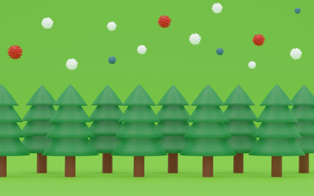 3DCG Image of cedar pollen flyingの写真素材