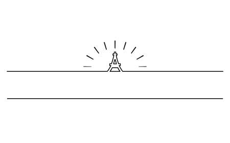 Simple Title Ornament, Fashionable Towerのイラスト素材