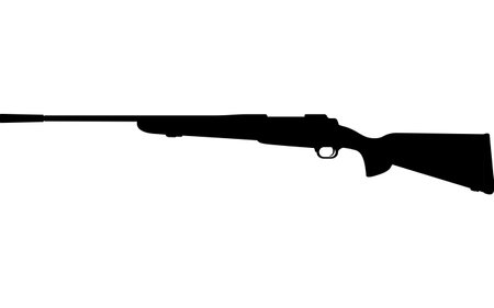 Images of war and savage warfare, silhouettes of riflesのイラスト素材