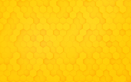 Abstract Irregularly aligned hexagons Image of honeyの写真素材