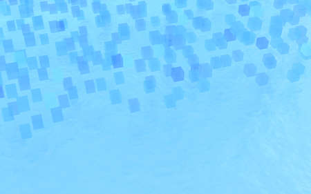 Summer sea image, cube abstract, copy spaceの写真素材