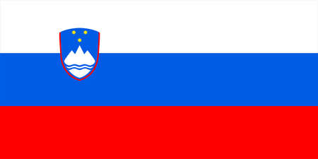 The national flag of the world, Sloveniaのイラスト素材