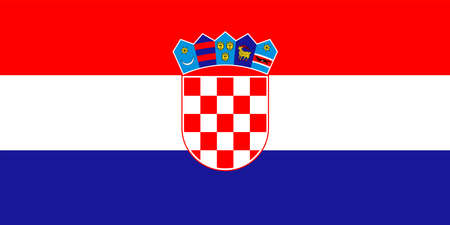 The national flag of the world, Croatiaのイラスト素材