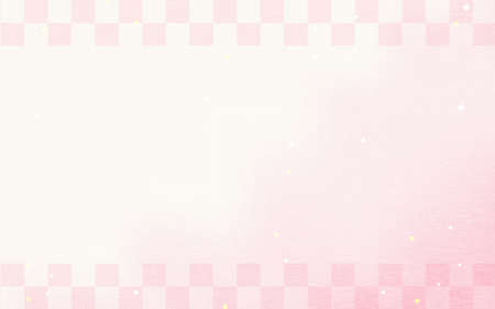 Japanese background, pink gradient background with Japanese checkered patternの写真素材
