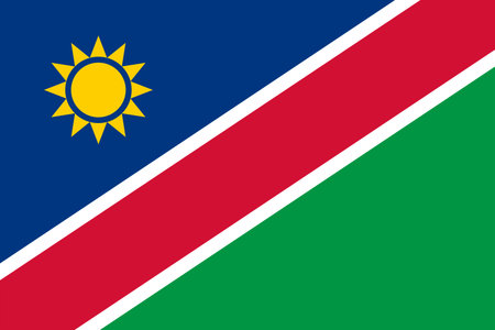 The national flag of the world, Namibiaのイラスト素材