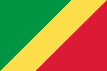 The national flag of the world, Congoのイラスト素材