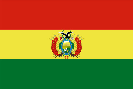 The national flag of the world, Boliviaのイラスト素材
