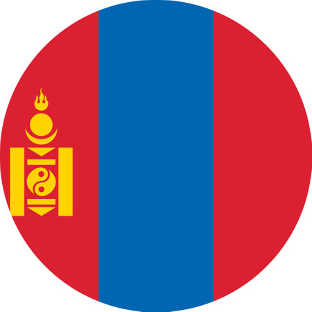 The national flag of the world, Mongoliaのイラスト素材