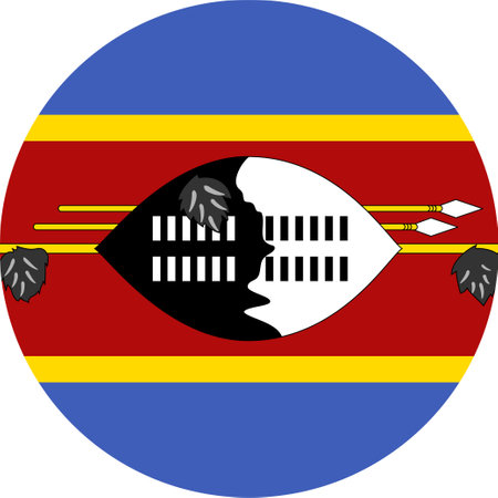 The national flag of the world, Eswatiniのイラスト素材