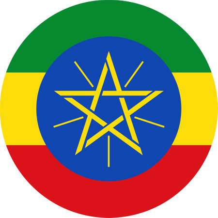 The national flag of the world, Ethiopiaのイラスト素材