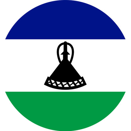 The national flag of the world, Lesothoのイラスト素材