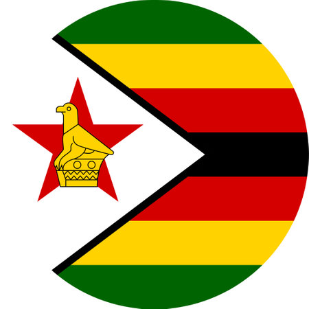 The national flag of the world, Zimbabweのイラスト素材