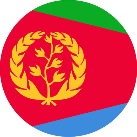 The national flag of the world, Eritreaのイラスト素材