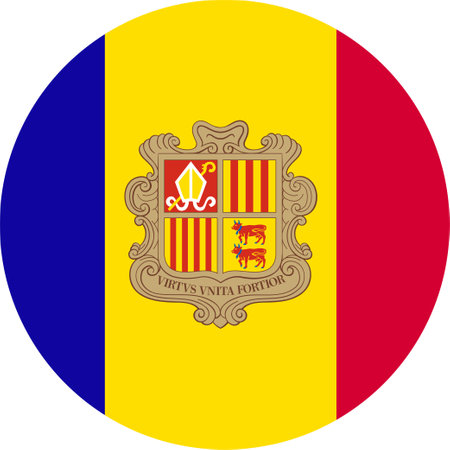 The national flag of the world, Andorraのイラスト素材