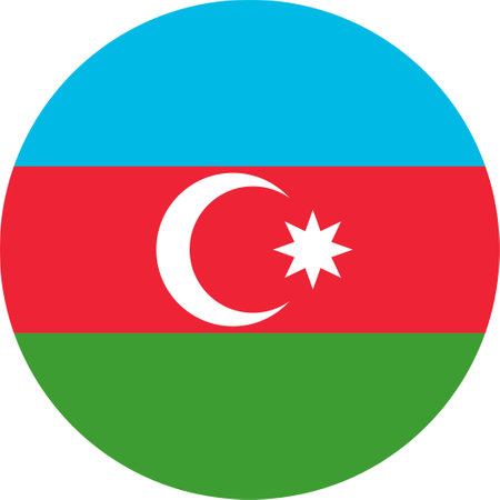 The national flag of the world, Azerbaijanのイラスト素材