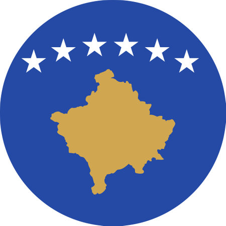 The national flag of the world, Kosovoのイラスト素材