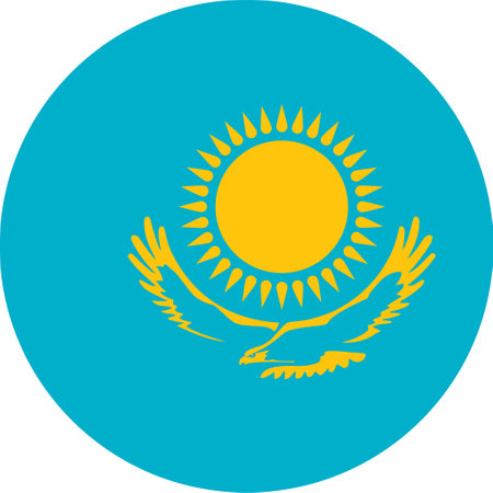 The national flag of the world, Kazakhstanのイラスト素材