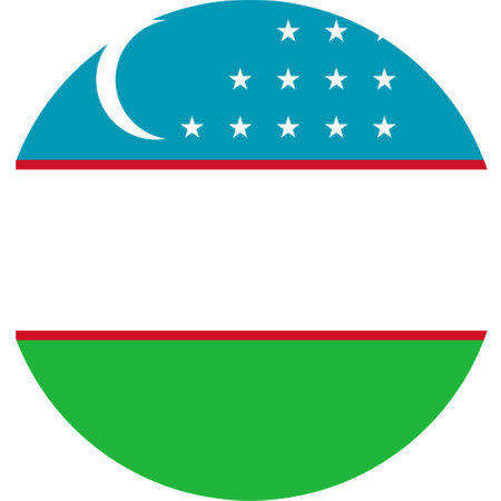 The national flag of the world, Uzbekistanのイラスト素材