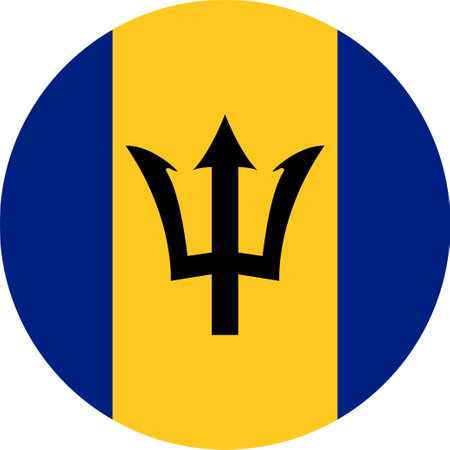 The national flag of the world, Barbadosのイラスト素材
