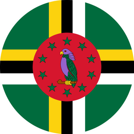 The national flag of the world, Dominicaのイラスト素材