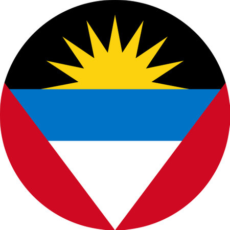 The national flag of the world, Antigua and Barbudaのイラスト素材